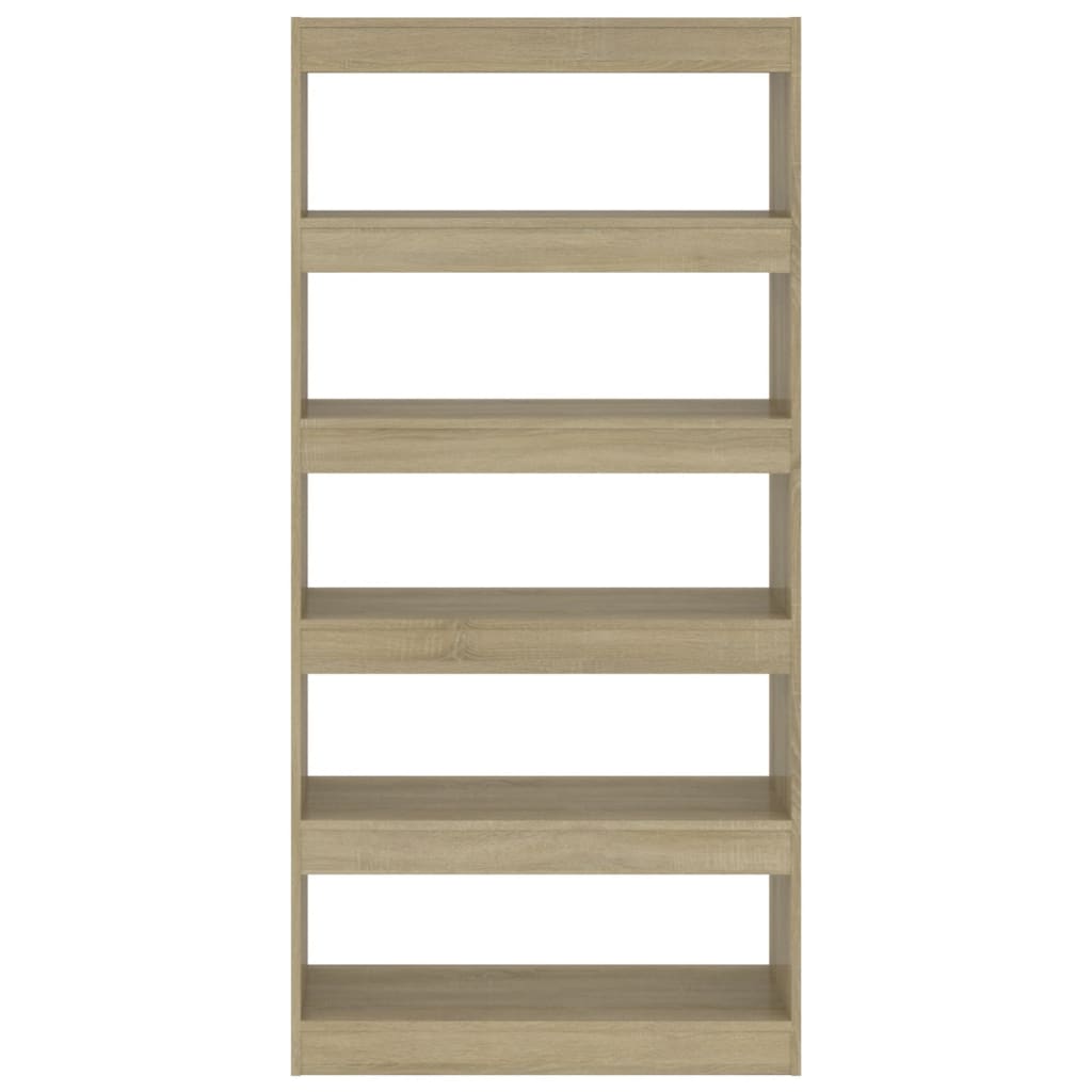 Boekenkast/Kamerscherm 80X30X166 Cm Spaanplaat Sonoma Eiken