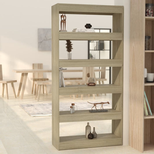 Boekenkast/Kamerscherm 80X30X166 Cm Spaanplaat Sonoma Eiken