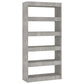 Boekenkast/Kamerscherm 80X30X166 Cm Spaanplaat Betongrijs