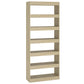 Boekenkast/Kamerscherm 80X30X198 Cm Spaanplaat Sonoma Eiken