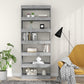 Boekenkast/Kamerscherm 80X30X198 Cm Spaanplaat Betongrijs