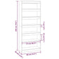 Boekenkast/Kamerscherm 80X30X198 Cm Spaanplaat Hoogglans Wit
