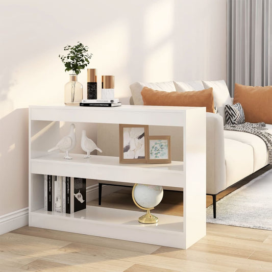 Boekenkast/Kamerscherm 100X30X72 Cm Hoogglans Wit