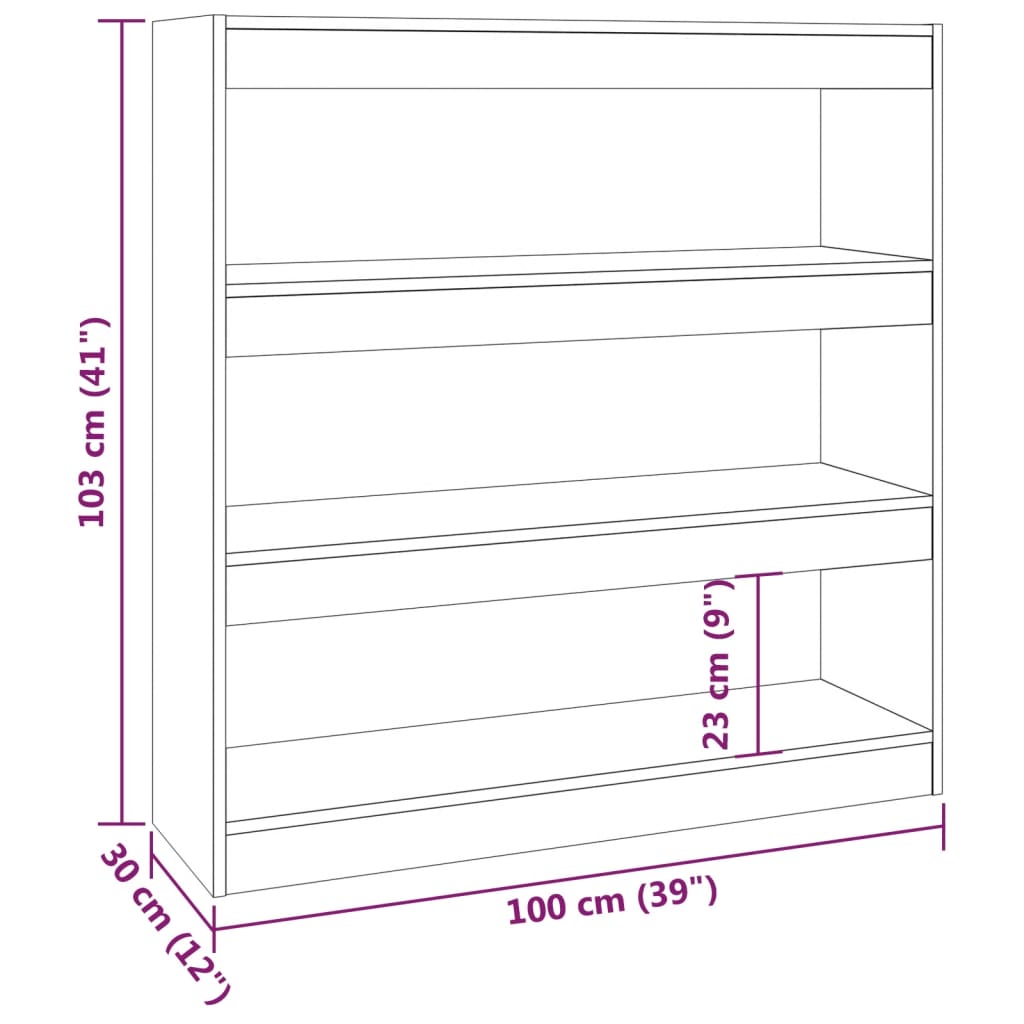 Boekenkast/Kamerscherm 100X30X103 Cm Zwart