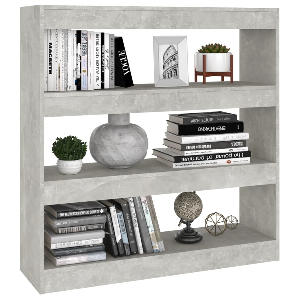 Boekenkast/Kamerscherm 100X30X103 Cm Betongrijs