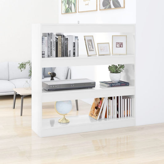 Boekenkast/Kamerscherm 100X30X103 Cm Hoogglans Wit
