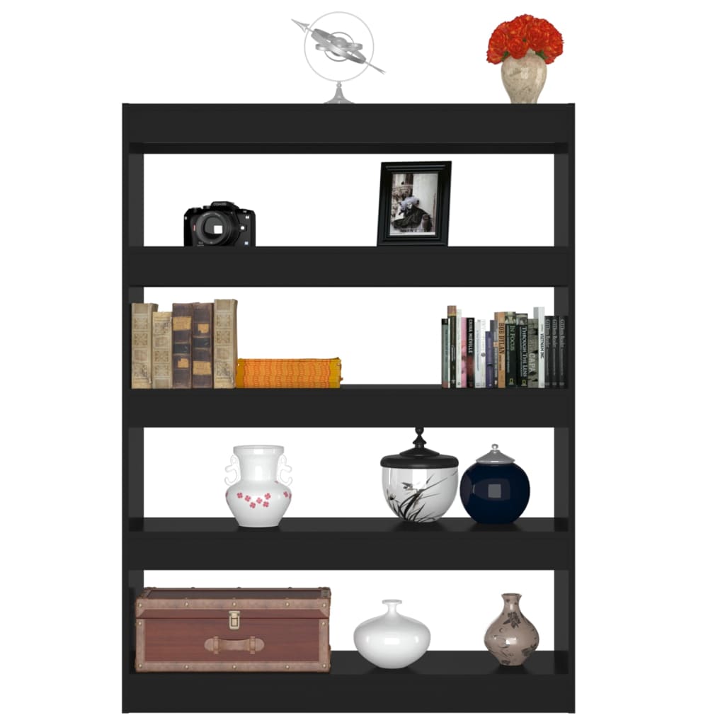 Boekenkast/Kamerscherm 100X30X135 Cm Zwart