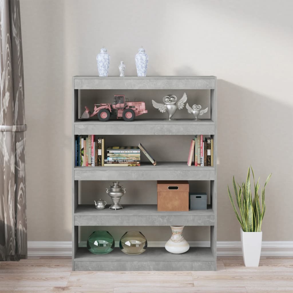 Boekenkast/Kamerscherm 100X30X135 Cm Betongrijs
