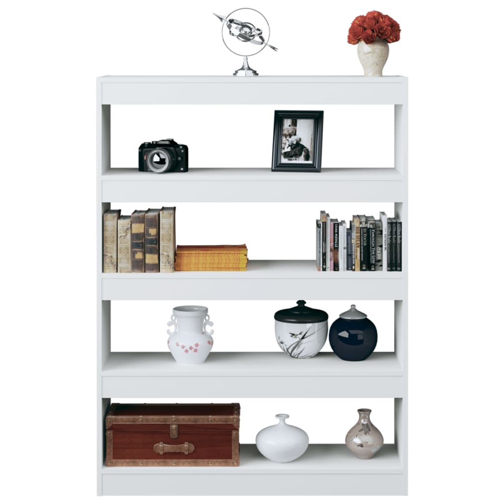 Boekenkast/Kamerscherm 100X30X135 Cm Hoogglans Wit