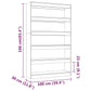 Boekenkast/Kamerscherm 100X30X166 Cm Wit