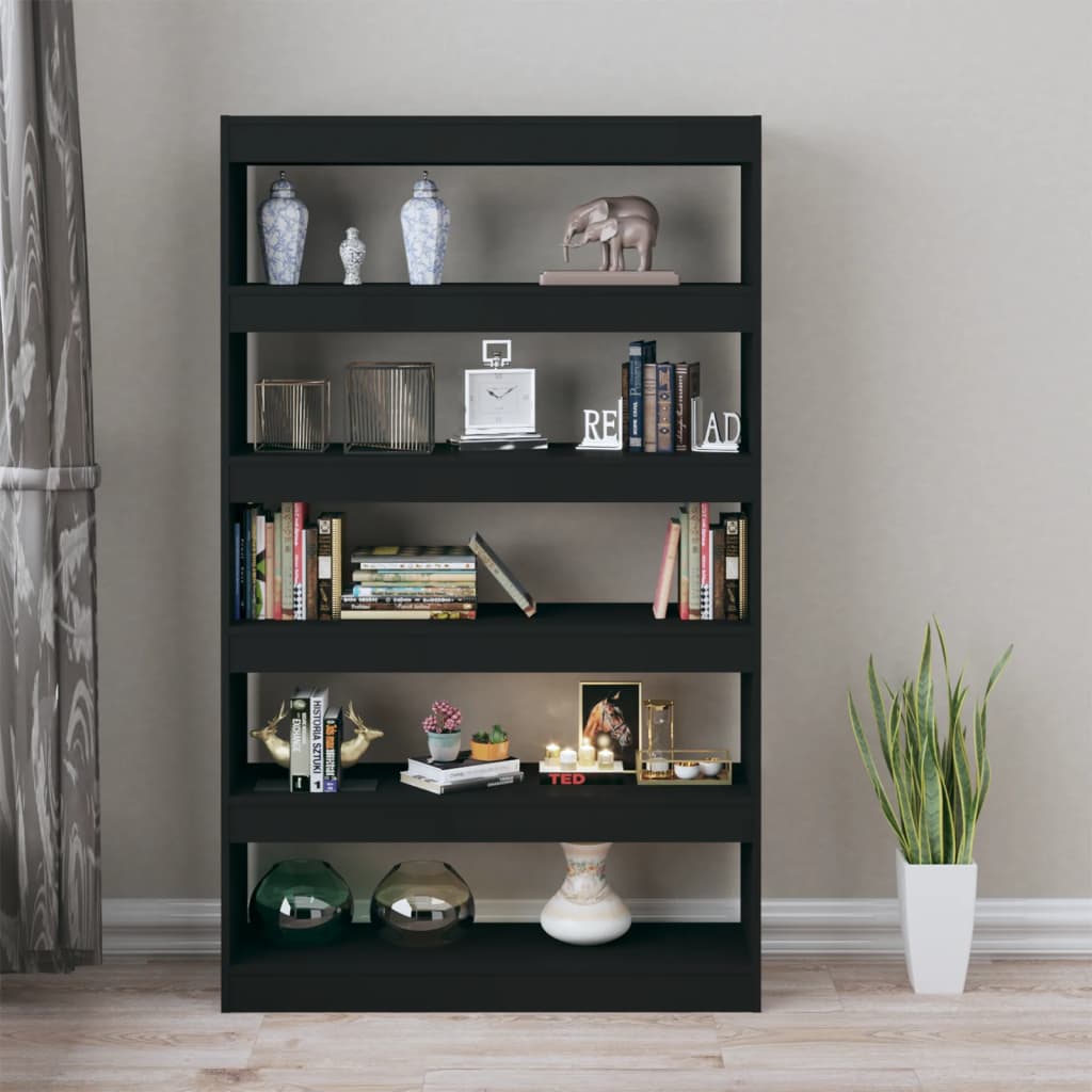 Boekenkast/Kamerscherm 100X30X166 Cm Zwart