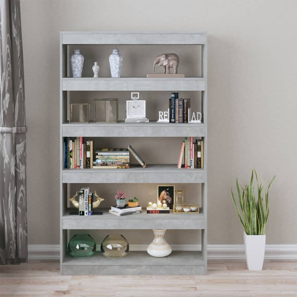 Boekenkast/Kamerscherm 100X30X166 Cm Betongrijs