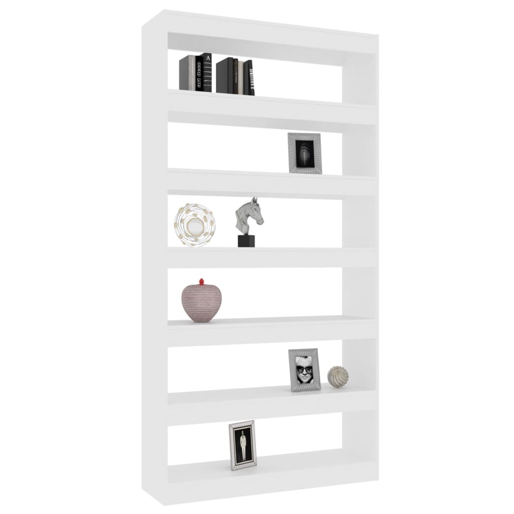 Boekenkast/Kamerscherm 100X30X198 Cm Bewerkt Hout Wit
