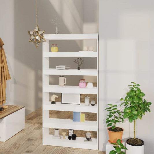 Boekenkast/Kamerscherm 100X30X198 Cm Bewerkt Hout Wit