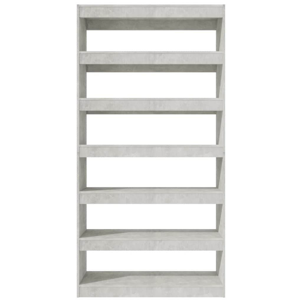 Boekenkast/Kamerscherm 100X30X198 Cm Bewerkt Hout Betongrijs