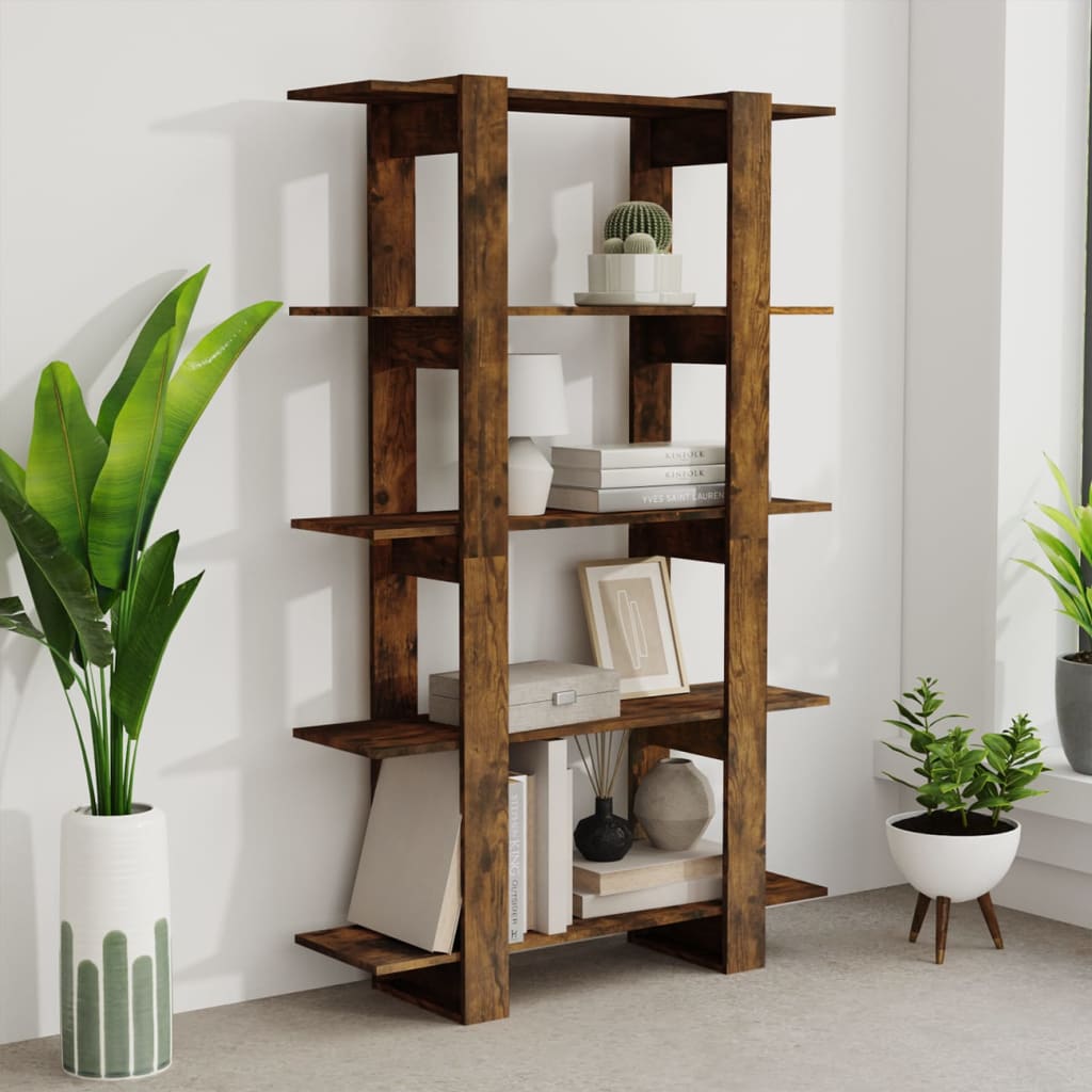 Boekenkast/Kamerscherm 100X30X160 Cm Gerookt Eikenkleurig