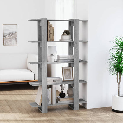 Boekenkast/Kamerscherm 100X30X160 Cm Grijs Sonoma Eikenkleurig