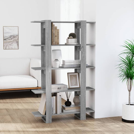 Boekenkast/Kamerscherm 100X30X160 Cm Grijs Sonoma Eikenkleurig