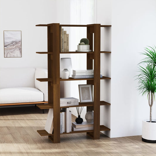 Boekenkast/Kamerscherm 100X30X160 Cm Bruineikenkleurig