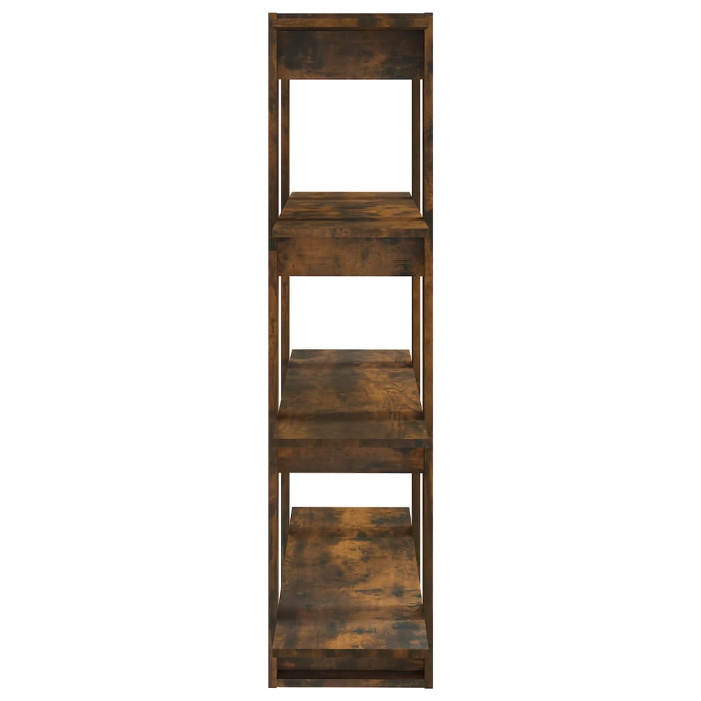 Boekenkast/Kamerscherm 100X30X123,5 Cm Gerookt Eikenkleurig