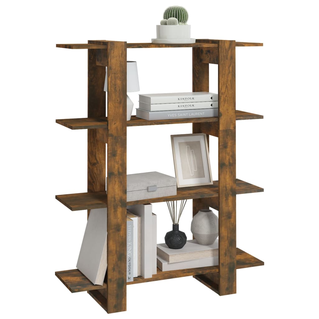Boekenkast/Kamerscherm 100X30X123,5 Cm Gerookt Eikenkleurig