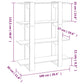 Boekenkast/Kamerscherm 100X30X123,5 Cm Gerookt Eikenkleurig