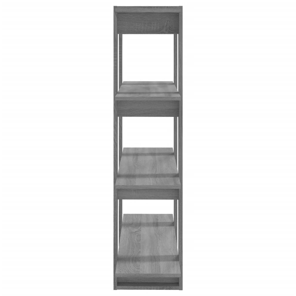 Boekenkast/Kamerscherm 100X30X123,5 Cm Grijs Sonoma Eiken