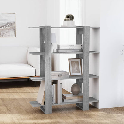Boekenkast/Kamerscherm 100X30X123,5 Cm Grijs Sonoma Eiken