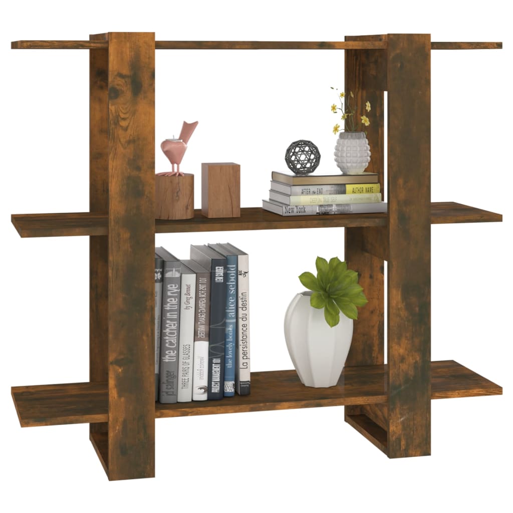 Boekenkast/Kamerscherm 100X30X87 Cm Gerookt Eikenkleurig