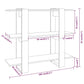 Boekenkast/Kamerscherm 100X30X87 Cm Gerookt Eikenkleurig