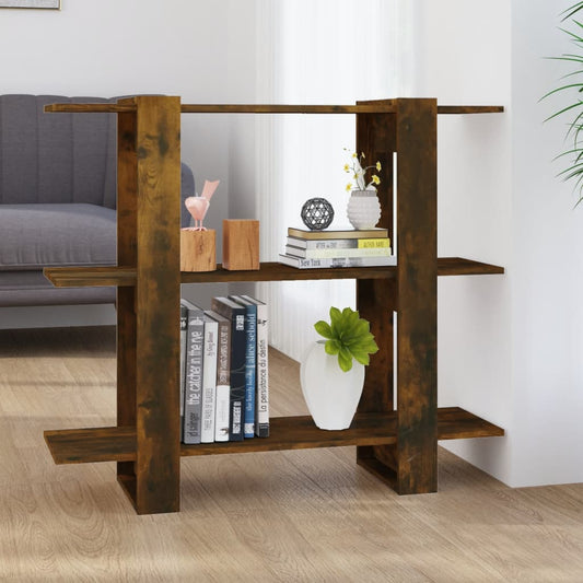 Boekenkast/Kamerscherm 100X30X87 Cm Gerookt Eikenkleurig