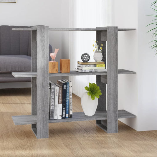 Boekenkast/Kamerscherm 100X30X87 Cm Grijs Sonoma Eikenkleurig
