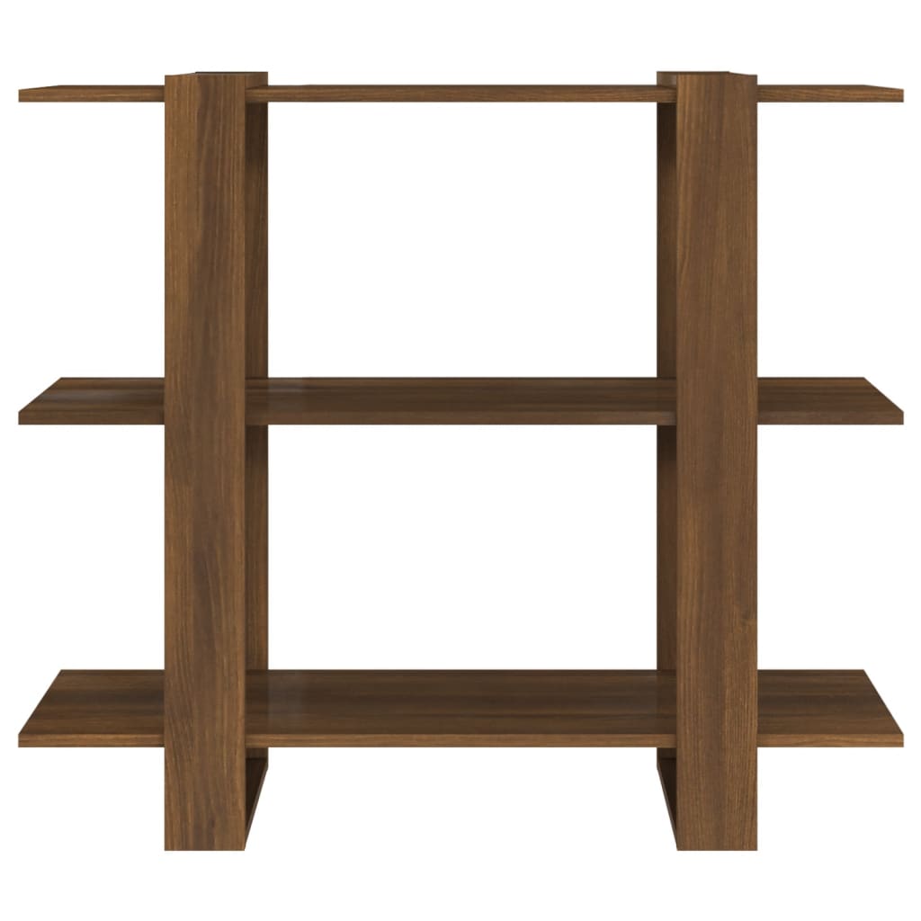 Boekenkast/Kamerscherm 100X30X87 Cm Bruineikenkleurig
