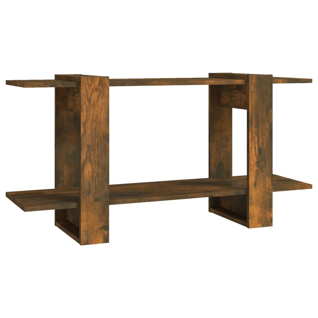 Boekenkast 100X30X51 Cm Bewerkt Hout Gerookt Eikenkleurig