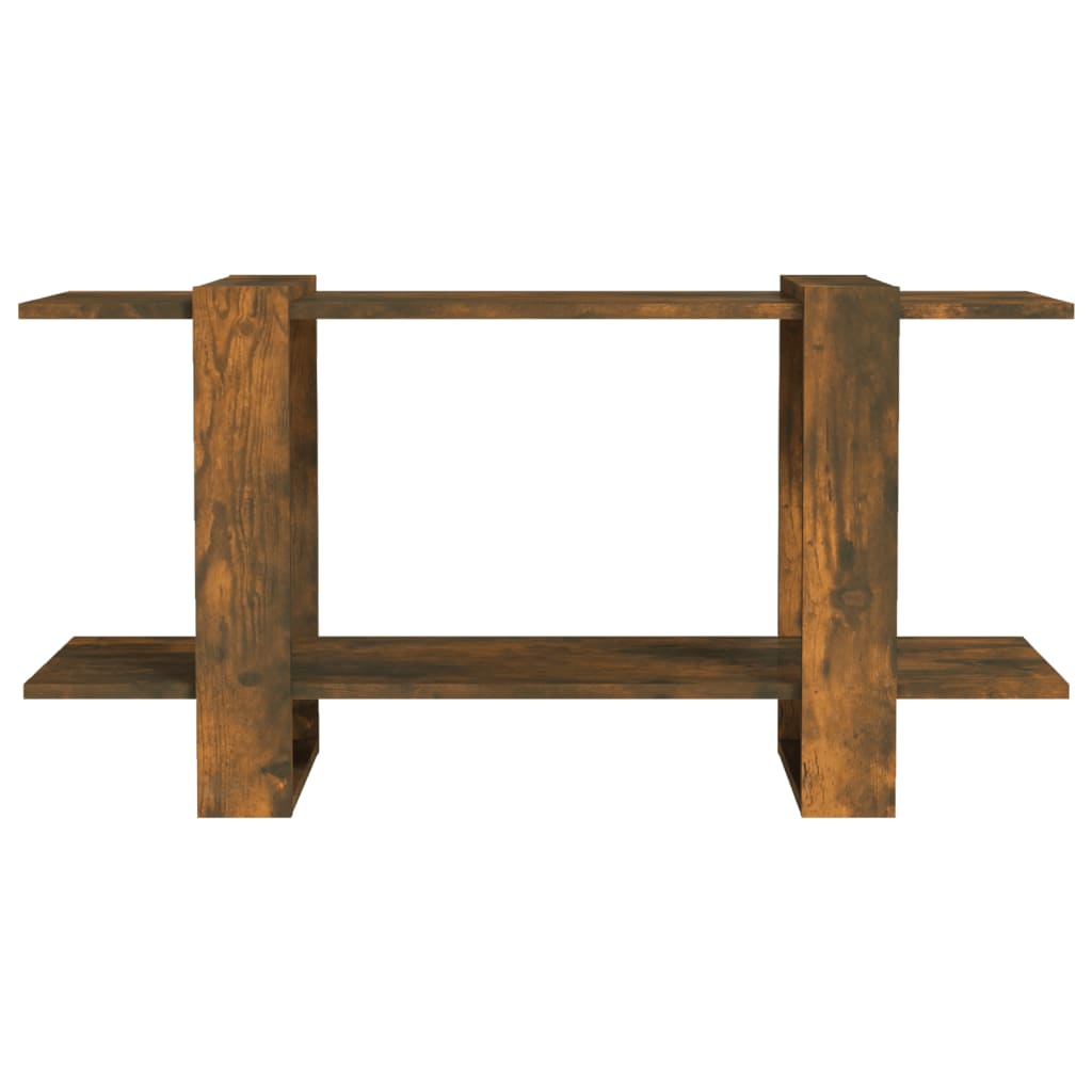 Boekenkast 100X30X51 Cm Bewerkt Hout Gerookt Eikenkleurig