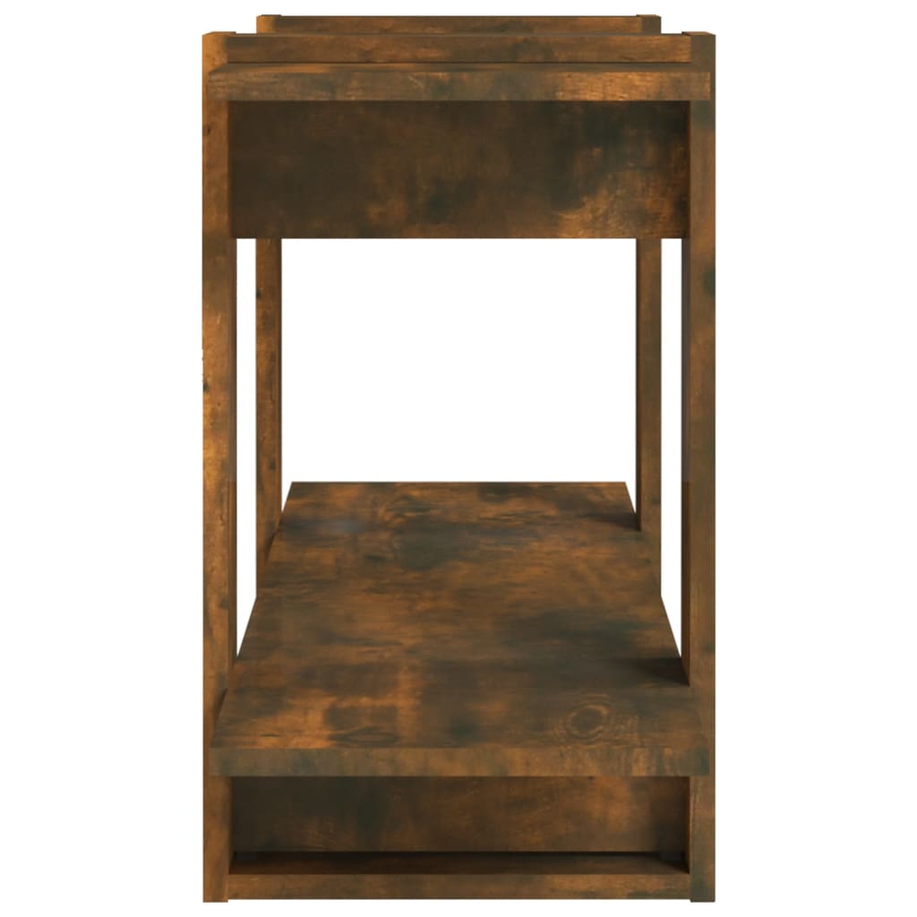 Boekenkast 100X30X51 Cm Bewerkt Hout Gerookt Eikenkleurig