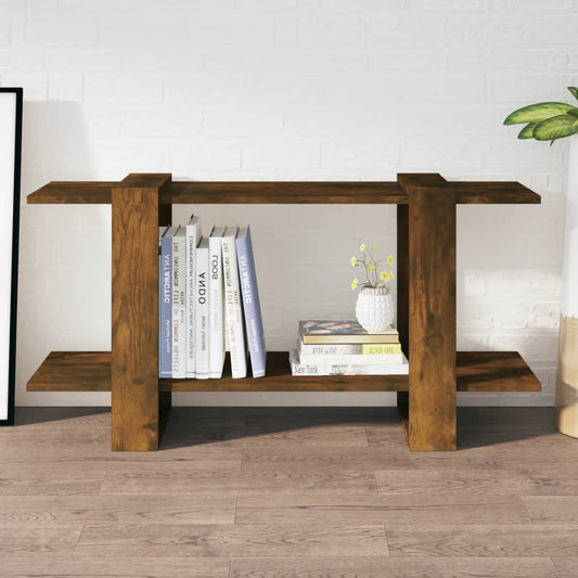 Boekenkast 100X30X51 Cm Bewerkt Hout Gerookt Eikenkleurig