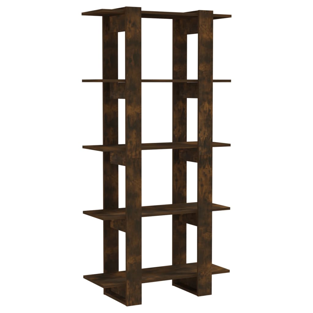 Boekenkast/Kamerscherm 80X30X160 Cm Spaanplaat Gerookt Eiken