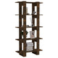Boekenkast/Kamerscherm 80X30X160 Cm Spaanplaat Gerookt Eiken