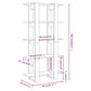 Boekenkast/Kamerscherm 80X30X160 Cm Spaanplaat Grijs Sonoma