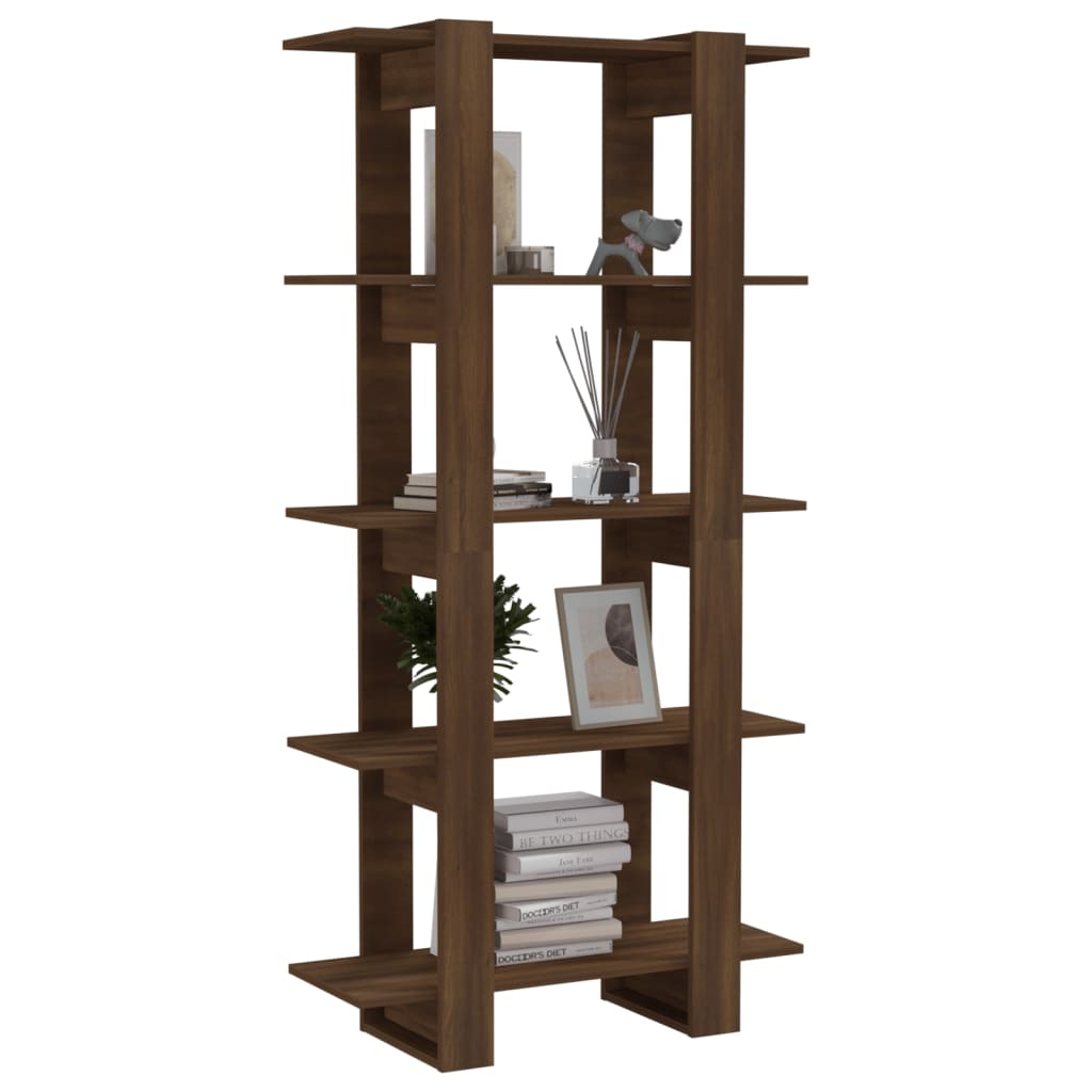 Boekenkast/Kamerscherm 80X30X160 Cm Spaanplaat Bruineikenkleur