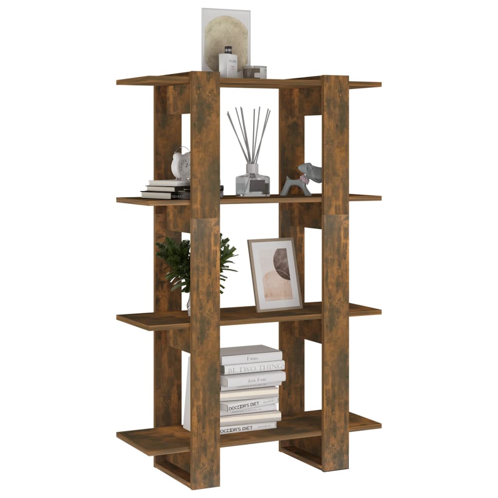 Boekenkast/Kamerscherm 80X30X123,5 Cm Gerookt Eikenkleurig