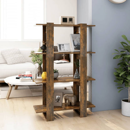 Boekenkast/Kamerscherm 80X30X123,5 Cm Gerookt Eikenkleurig