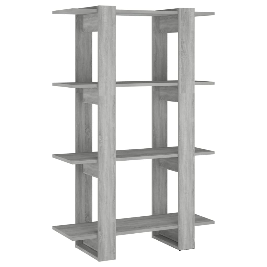 Boekenkast/Kamerscherm 80X30X123,5 Cm Grijs Sonoma Eikenkleurig