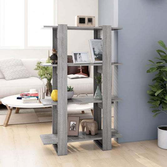 Boekenkast/Kamerscherm 80X30X123,5 Cm Grijs Sonoma Eikenkleurig