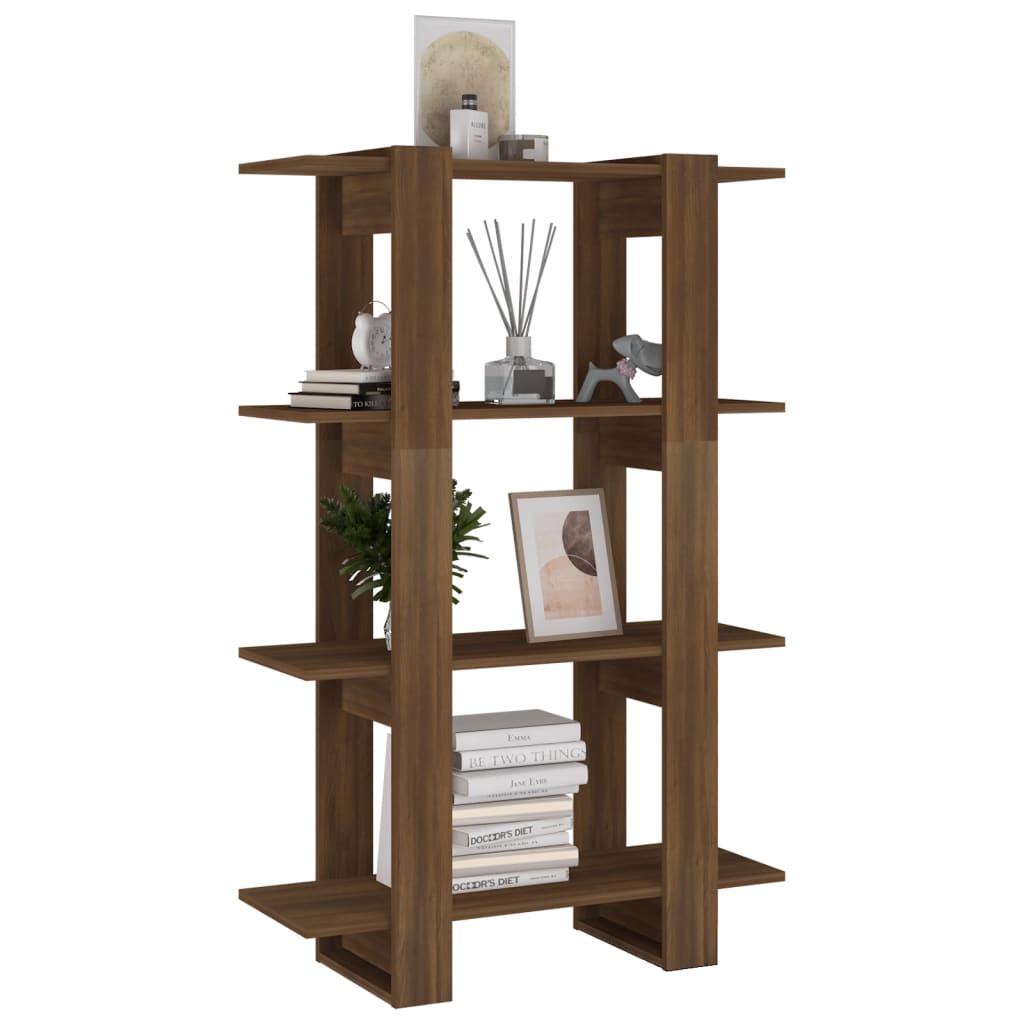 Boekenkast/Kamerscherm 80X30X123,5 Cm Bruineikenkleurig