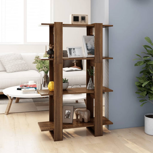Boekenkast/Kamerscherm 80X30X123,5 Cm Bruineikenkleurig