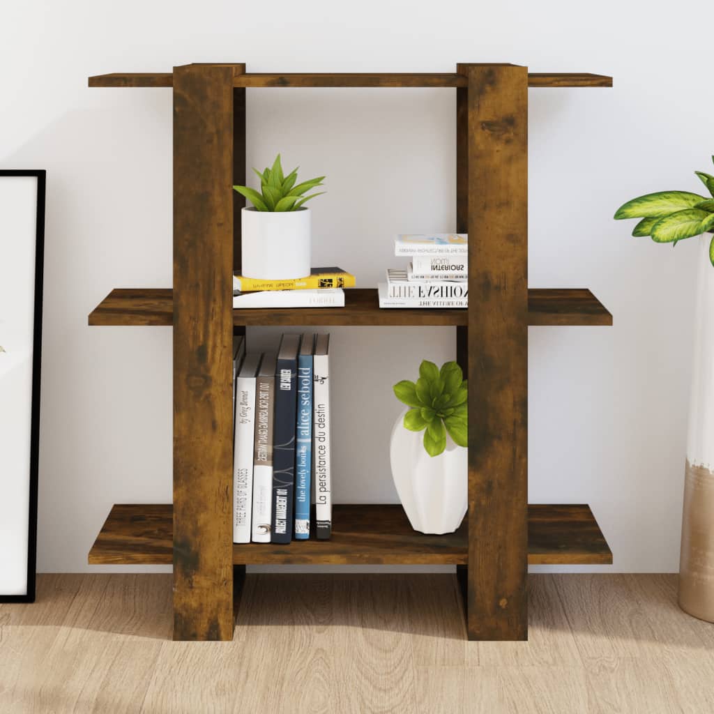 Boekenkast/Kamerscherm 80X30X87 Cm Gerookt Eikenkleurig