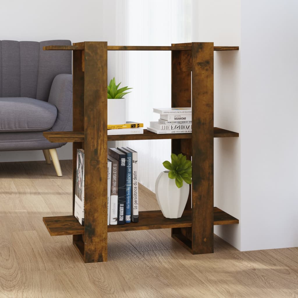 Boekenkast/Kamerscherm 80X30X87 Cm Gerookt Eikenkleurig