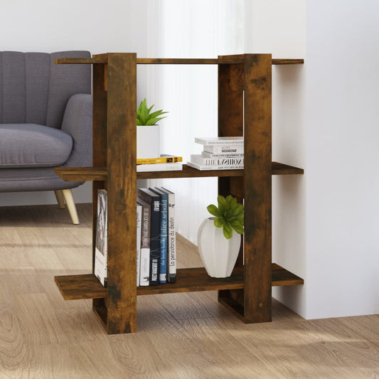 Boekenkast/Kamerscherm 80X30X87 Cm Gerookt Eikenkleurig